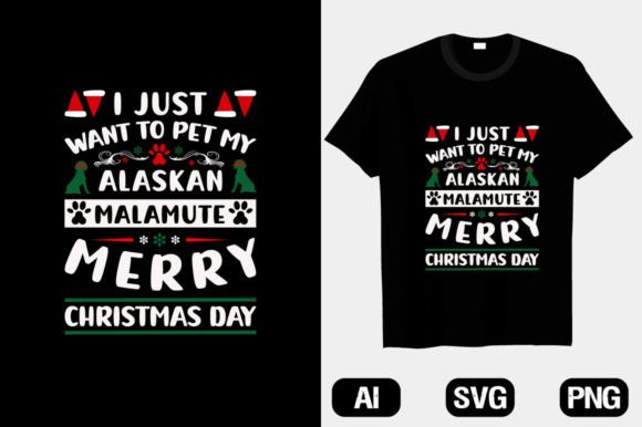 Merry Christmas Dog Graphics for T-Shirt Designs