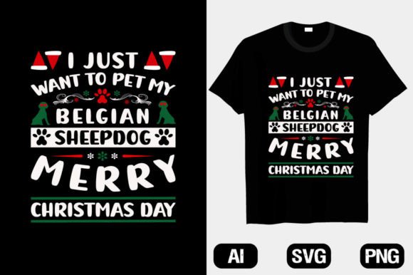 Merry Christmas Dog Graphics & T-Shirt Designs V 10
