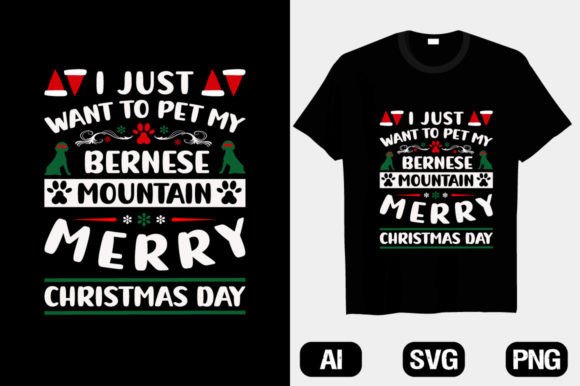 Merry Christmas Dog Graphics & T-Shirt Designs V 12