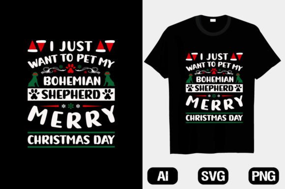 Merry Christmas Dog T-shirt Designs V 14 Graphics Review