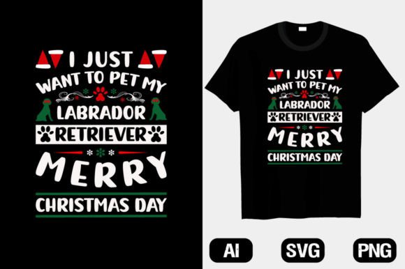 Merry Christmas Dog T-Shirt Graphics & Designs V2